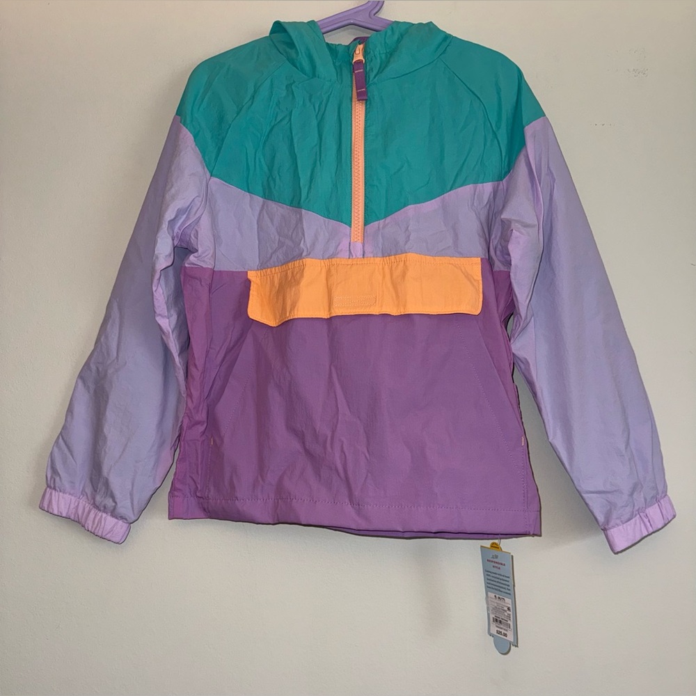 NWT CAT & JACK girls windbreaker jacket Sz S 6/7 ✨ - Picture 2 of 5